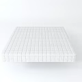 White Spring Mattress with Grid Pattern Surface and Clean Modern Design for Comfortable Sleep Experience 3d model