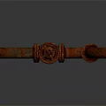Rusty Metal Industrial Hardware Pipe Valve With Handwheel And Flange Connections