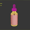 Red Dropper Bottle With Black Dropper Cap And White Label On Gray Gradient Background 3d model