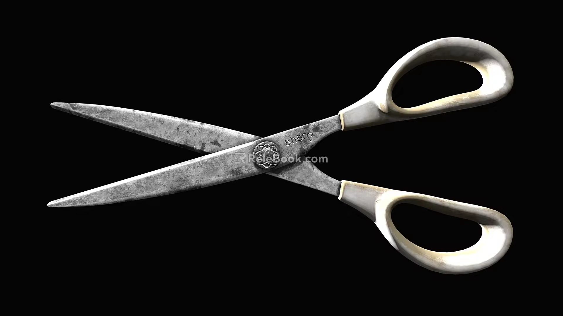 Rusty Scissors Knife 3d model