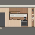 Modern Wooden Dining Sideboard Design With Open Shelves Storage Cabinets And Kitchen Decor