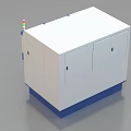 Industrial Equipment With White Body Blue Frame Transparent Observation Window Control Panel And Indicator Lights