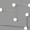 Rear wall lamp minimalist hard line lamp irregular shaped living room staircase background wall lamp Nordic model room lamp 3d model