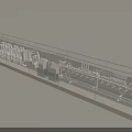 Industrial Automated Production Line With Conveyor Belts And Stainless Steel Mechanical Components