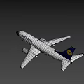 White Lufthansa Airplane With Blue Tail Flying In Sky