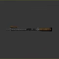 Modern Tactical Rifle With Wooden Stock Metal Barrel And Scope Attachment