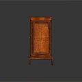 Classic Brown Wooden Cabinet With Single Door And Sturdy Legs Wood Grain Design
