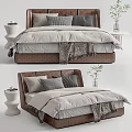 Modern Double Bed 3d model