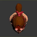 Cartoon Male Character Head With Red Hair Red Bandana Blue Eyes And Angry Expression