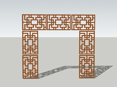 Construction of Ancient Flower Window model