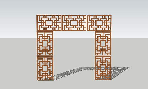 Construction of Ancient Flower Window 3d model