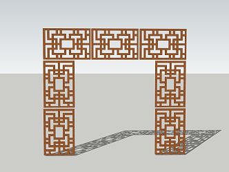 Construction of Ancient Flower Window 3d model