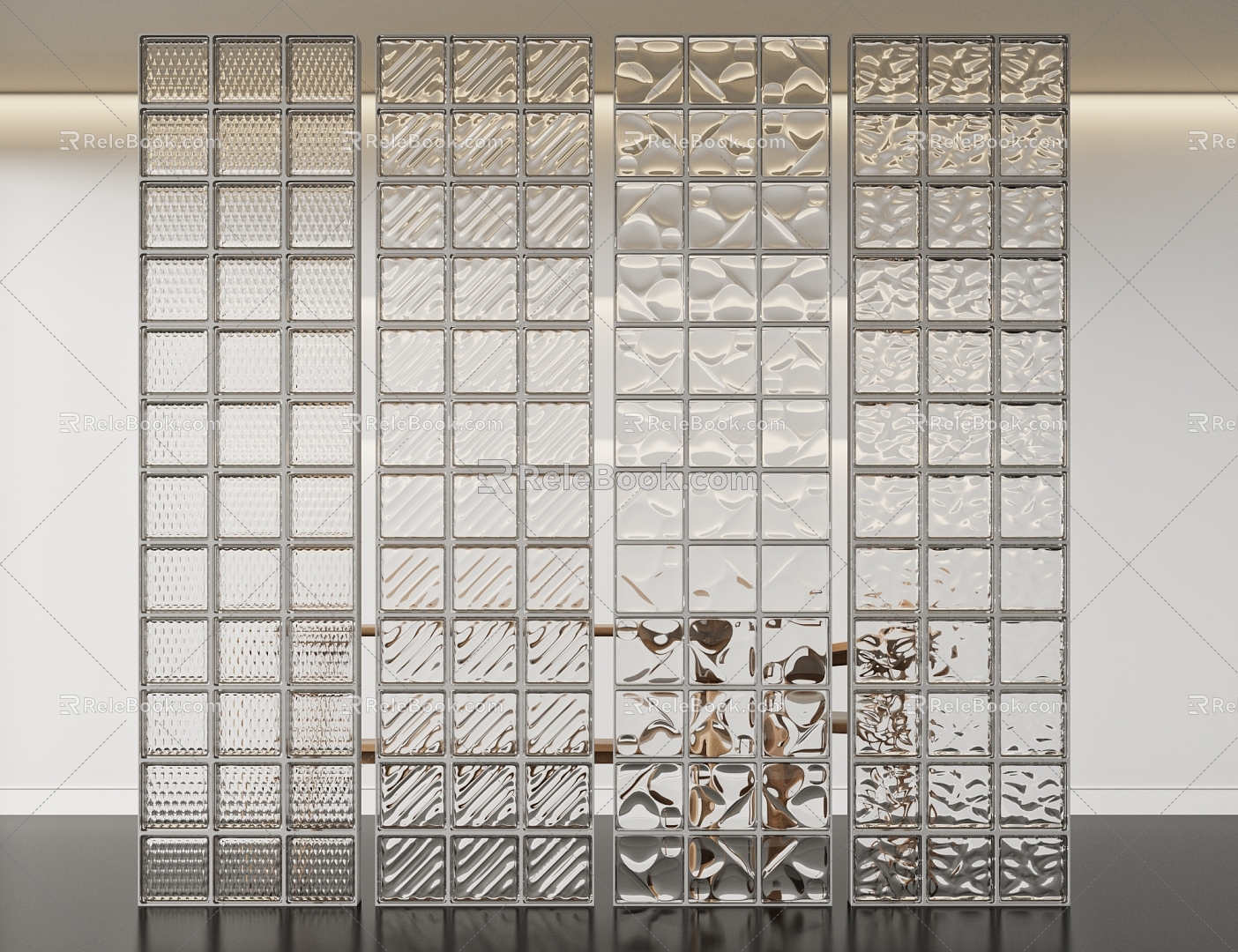 Glass brick porch 3d model