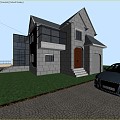 European villa appearance 3d model