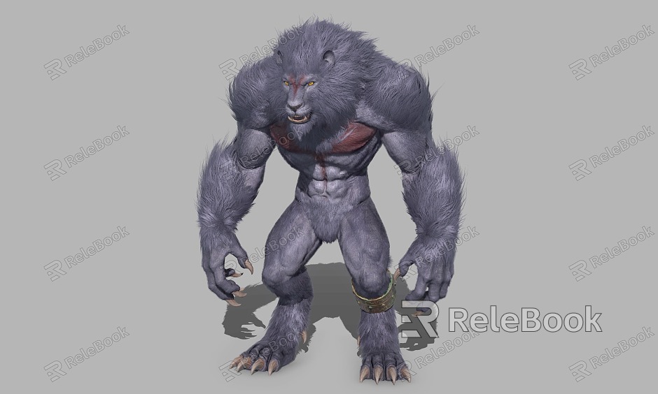 Fur Lion Man model