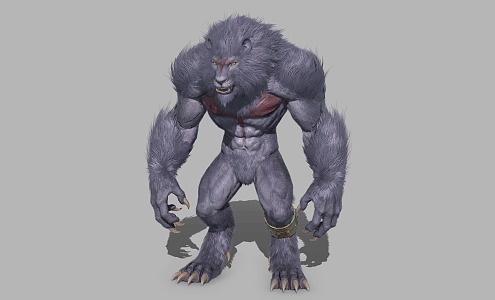 Fur Lion Man 3d model