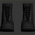 Black High Top Lace Up Boots For Daily Wear And Comfortable Use