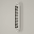 White Wall Lamp with Simple Design Mounted on Gray Wall and Striped Light Structure