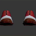 Red White Brown Leather Oxford Shoes With Classic Design And Lace Up Closure