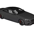 Gray Two Door Sports Car With Black Roof Streamlined Body Black Wheels Red Brake Calipers
