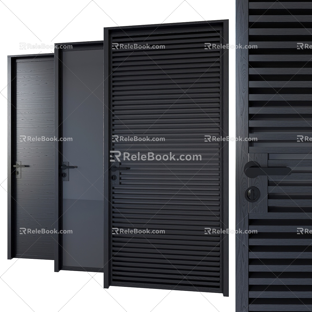 Modern single door 3d model