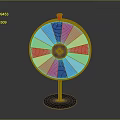 Colorful Spinning Wheel Household Item With Multi Colored Sections And Pointer