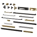 Various Styles and Designs of Door Handles in Black Gold and Silver Finishes for Home