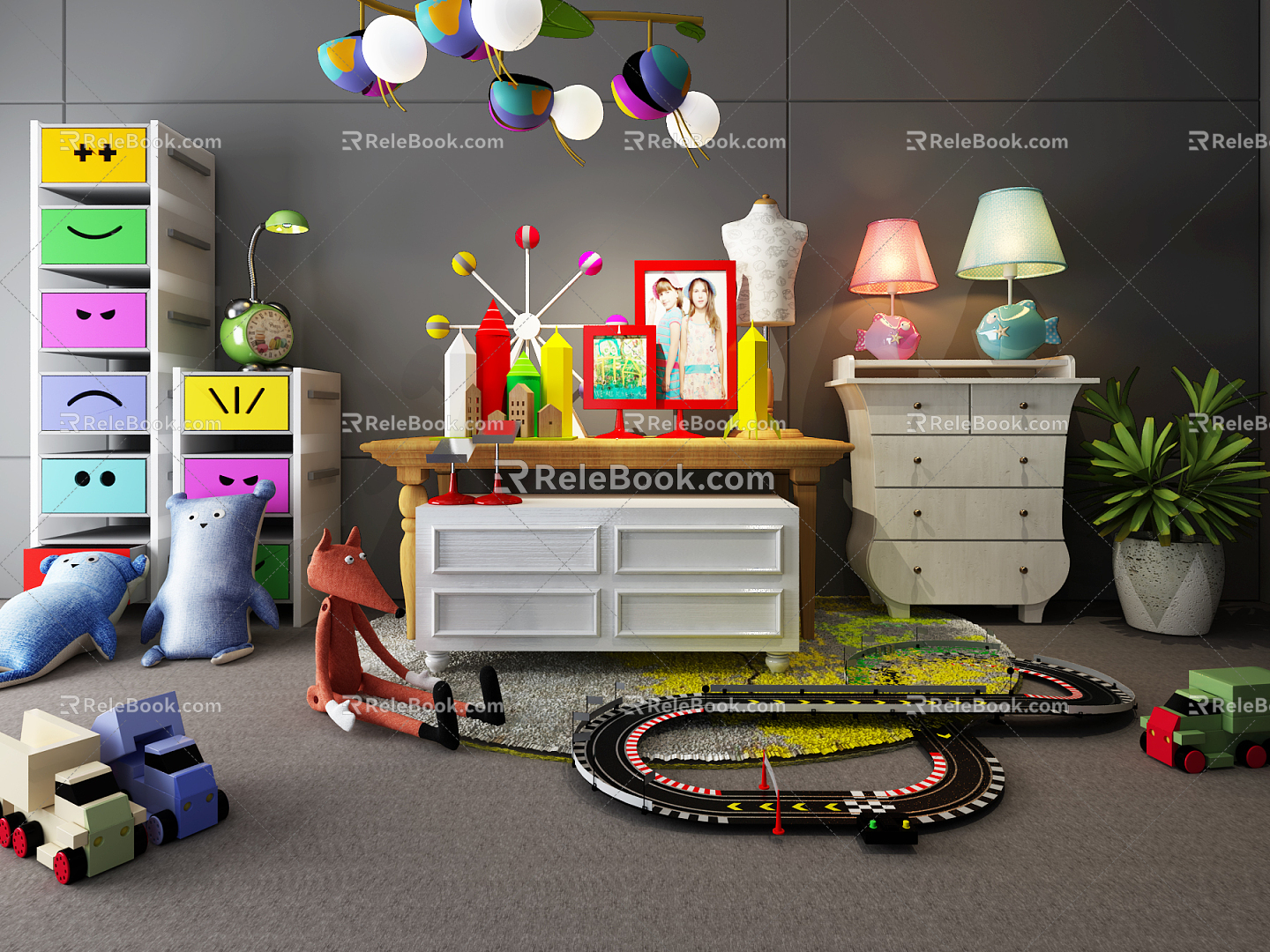 Modern toy children's room toy combination 3d model