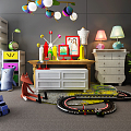 Modern toy children's room toy combination 3d model