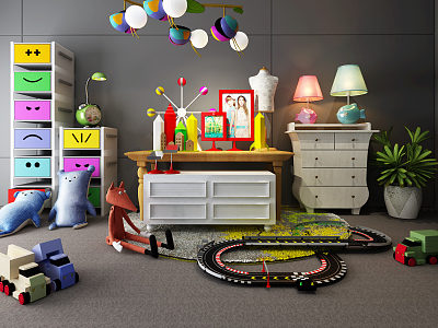 Modern toy children's room toy combination 3d model