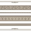 European style plaster line plaster line top corner carved line 3d model