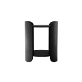 Minimalist Black Wooden Side Table With Sleek Design And Lower Shelf