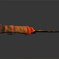 Decorative Flame Patterned Knife With Orange Red Handle And Sharp Blade