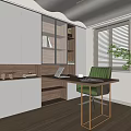Modern study 3d model