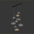 Modern Wind Chime With Black Circular Top And Gold Silver Pendants