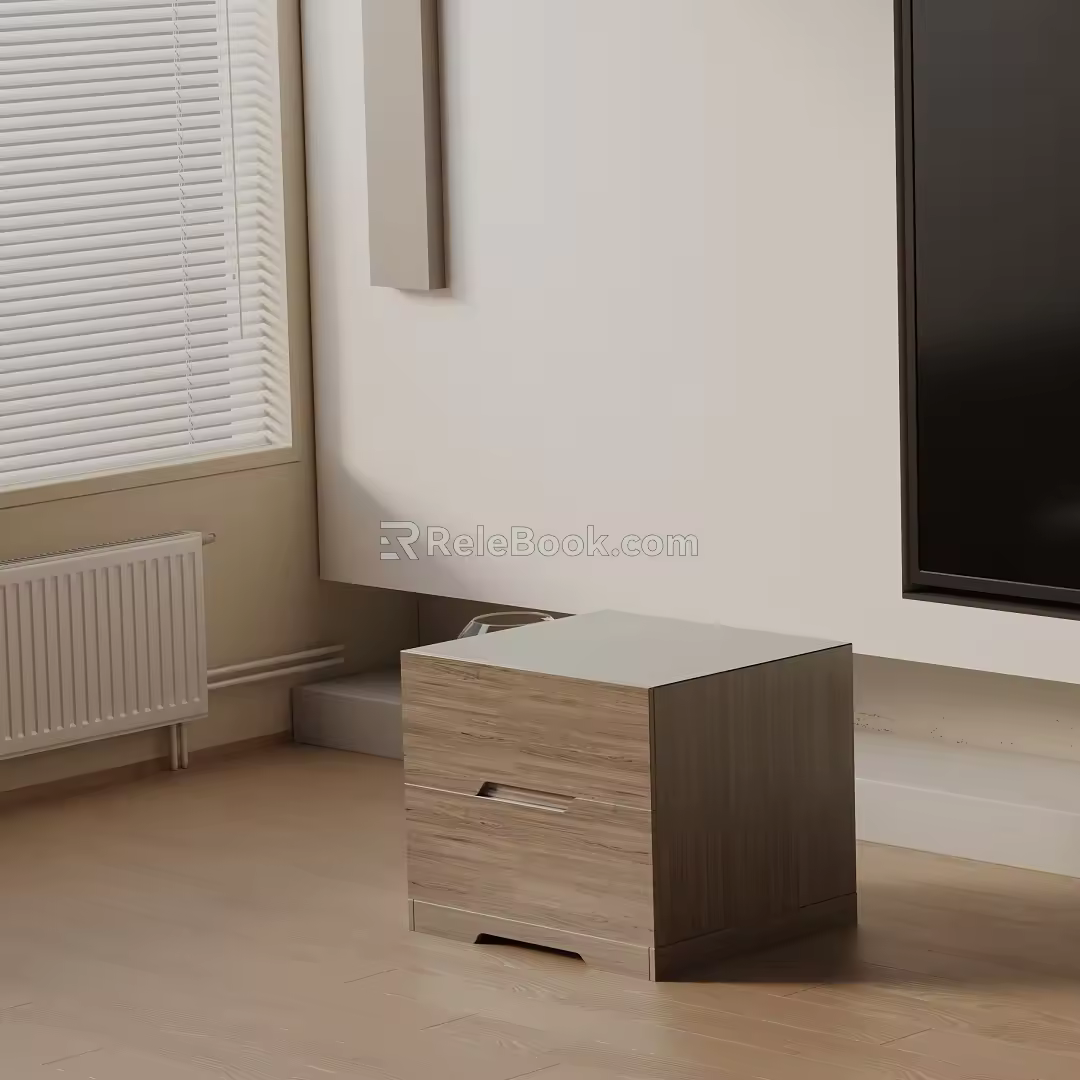 Modern Bedside Cabinet 3d model