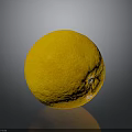Fresh Ripe Yellow Orange With Smooth Texture On Dark Reflective Surface