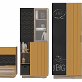 Modern Wardrobe Design With Yellow Black Wooden Finish Zigzag Pattern Cabinets Drawers
