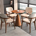 Modern Poltrona Leisure Table and Chair Combination Coffee Table and Chair Negotiation Table and Chair Reception Table and Chair Signing Table and Chair 3d model