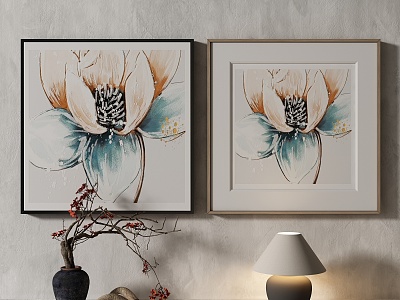 modern decorative painting 3d model