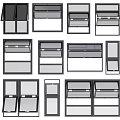 Different Types Of Window Frames With Glass Panels And Opening Styles