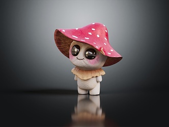 Modern Game Character Mushroom Elf Monster 3d model