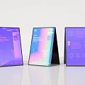 Electronic Display Boards with Information Charts Data Visualization and Modern Gradient Background Design