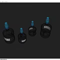 Blue Transparent Water Bottles In Various Sizes For Daily Household Use