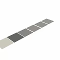 Black And White Geometric Building Components With Grid Patterns And Dividing Line