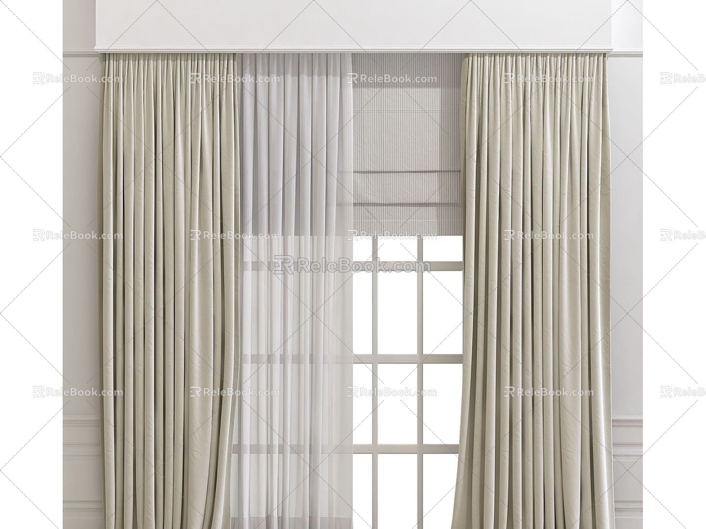 curtain screen window model