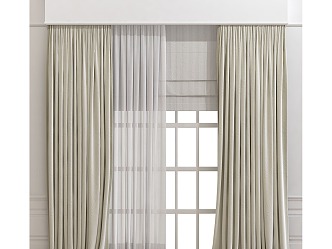 curtain screen window 3d model