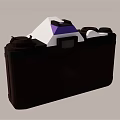 Retro Style Digital Camera 3D Model With Green Purple Design Lens And Body Buttons