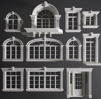 European-style casement window European room window door 3d model