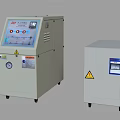 Industrial Temperature Control Equipment With Digital Panel Safety Labels And Heating Units